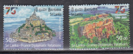 SRI LANKA  2023 Diplomatic Relations With FRANCE,set 2v, MNH - Sri Lanka (Ceylon) (1948-...)