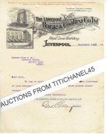 1912 LIVERPOOL -  Letter From THE LIVERPOOL BARGE & COALING COMPANY Ltd - Barge "SALISBURY", Loading Plant, Birkenhead.. - United Kingdom