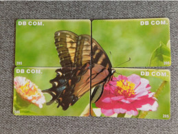 BUTTERFLY - USA-01 - SET OF 4 CARDS - Chine