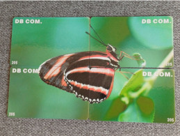 BUTTERFLY - USA-02 - SET OF 4 CARDS - China