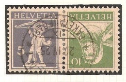 SUIZA. 1924-27. Tête-bêche . YT 197a - Tete Beche