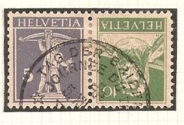 SUIZA. 1924-27. Tête-bêche . YT 197a - Tete Beche