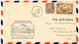 CANADA 14.12.1932, Superb Rare First Flight Canada Air "RAE (Behchokò) - FORT RESOLUTION" W. Provisional Airmail Issue 6 - Airmail