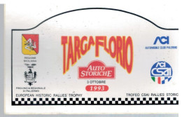 TARGA FLORIO AUTOSTORICHE 1993 PLACCA ADESIVA - Automobile - F1