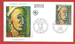 FDC ENVELOPPE  PREMIER JOUR ROUAULT PARIS 5 6 1971 - Modernos