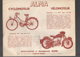 Clermont Ferrand  (63) Catalogue Circulaire   MOTO ALMA (PPP46385) - Moto