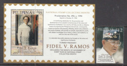 2022 Philippines President Ramos Philately Stamps Complete Set Of 1 + Souvenir Sheet MNH - Filippine