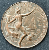 Société Royale Nautique Anversoise Jubilé 1878-1903 Carl Nys (uniface Bronze) - Firma's