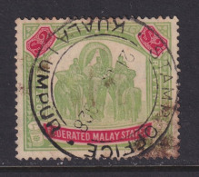 Malaya - Federated States, Scott 74 (SG 78), Used Revenue Cancel (stain) - Federated Malay States