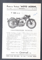 Bologna (Italie) Prospectus MOTOS  MORINI   (PPP46396) - Moto