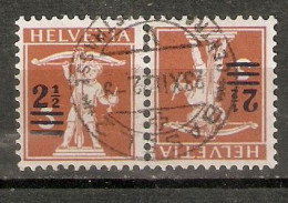 SUIZA. 1921. Tête Bêche. K13 - Tête-bêche