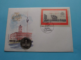 750 Jahre BERLIN 1237-1987 Rotes Rathaus ( 5 DM 1987 A ) Numisbrief ( Zie/See Scans ) ! - Commemorations