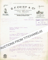 1924 MANCHESTER -  Letter Of G. F. CRISP & C° - Commercial Vehicle Specialists And TYRE FACTORS - Verenigd-Koninkrijk