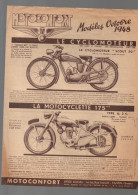 (moto) Circulaire MOTOCONFORT Octobre 1948  (PPP46397) - Motorfietsen