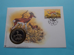 SENEGALGazella Dama WWF 1986 ( Stamp Dakar 1986 ) Numisbrief ( Zie/See Scans ) Numismatic Cover WWF ! - Autres & Non Classés