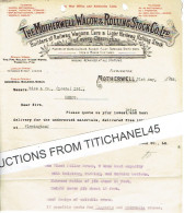 1923 MOTHERWELL - Letter Of THE MOTHERWELL WAGON & ROLLING STOCK - Builders Of Railway Wagons, Cars & Light Railway - Verenigd-Koninkrijk