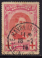 Belgique 1915 Croix Rouge COB 133 Oblitéré (cote >12€) - 1914-1915 Croix-Rouge