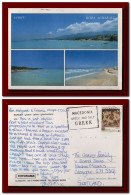 1997 Greece Postcard Corfu' Roda Acharavi Posted To Scotland 3scans - Cartas & Documentos