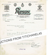 1925 NEW MALDEN - Letter Of  RAPSON TYRE & JACK CO Ltd - Tyre & Jack Manufacturers - Verenigd-Koninkrijk