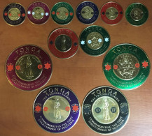 Tonga 1965 Gold Coin Surcharge Set MLH - Tonga (...-1970)