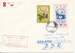 Bulgaria Registered Cover Sent To Germany DDR 21-3-1983 Topic Stamps - Lettres & Documents