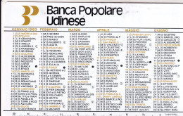Calendarietto - Banca Popolare Udinese - Anno 1983 - Petit Format : 1981-90