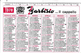 Calendarietto - Batbisio Il Cappello - Anno 1978 - Petit Format : 1981-90