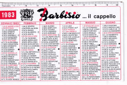 Calendarietto - Batbisio Il Cappello - Anno 1983 - Petit Format : 1981-90