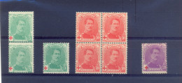 129 TYPE I + II  + 130/131 Postgaaf ** MNH PRACHTIG Red Cross - 1914-1915 Croix-Rouge