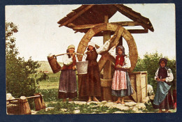 Balkanisches Reihe I. Dorfbrunnen. Femmes à La Fontaine. Feldpost Camouflé. 27 Infanterie -Division. Avril 1918 - War 1914-18