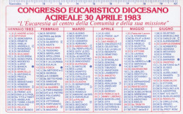 Calendarietto - Congresso Eucaristico Diocesiano - Acireale - Anno 1983 - Small : 1981-90