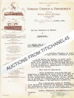 Lettre Illustrée 1941- HAINE-SAINT-PIERRE - FORGES-USINES & FONDERIES - Locomotives, Tenders, Wagons, - Autres & Non Classés