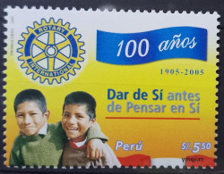 Peru 2006, 100 Years Rotary International, MNH Single Stamp - Pérou