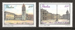 Italie Italia 1988 N° 1787 / 8 ** Places, Cathédrale, Pistoia, Campanile, Clocher, Trieste, Piazza Unità, Hôtel De Ville - 1981-90: Neufs