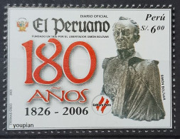 Peru 2006, 180 Years El Perano Newspaper, MNH Single Stamp - Pérou