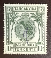 Tanganyika 1962 10c Fiscal FU - Kenya, Ouganda & Tanganyika