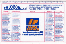 Calendarietto - Ip - Caloroil - Misterbianco - Catania - Anno 1983 - Small : 1981-90