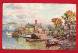 LAKESIDE STATION + HOTEL RAPHAEL TUCK  PICTURESQUE LAKES  SERIES  Pu 1910  ARTIST HB WIMBUSH - Windermere