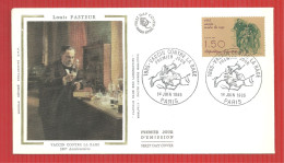 FDC ENVELOPPE  PREMIER JOUR PASTEUR CENTENAIRE VACCIIN CONTRE LA RAGE PARIS  1 6 1985 - Louis Pasteur