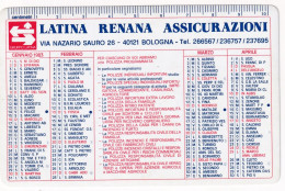 Calendarietto - Latina Renana Assicurazioni - Anno 1983 - Petit Format : 1981-90