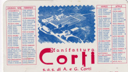 Calendarietto - Manifattura Corti - Anno 1978 - Small : 1971-80