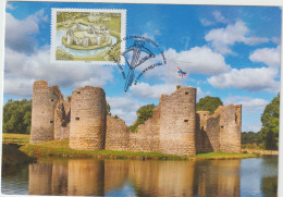 Carte Maximum FRANCE (CHÂTEAU DE COMMEQUIERS) Obl Sp Ill 1er Jour (Ed FDC) - 2020-…