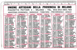 Calendarietto - Unione Artigiani Della Provincia Di Milano - Anno 1983 - Petit Format : 1981-90