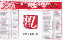 Calendarietto - Unione Commerciale Lombarda - Brescia - Anno 1978 - Petit Format : 1971-80
