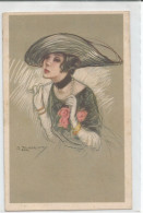 Zandrino. 94-5.  Belle Carte. Femme Chapeau - Zandrino