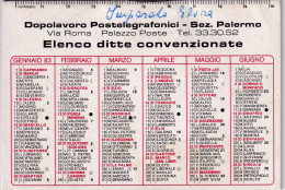 Calendarietto - Dopolavoro Postelegrafonici - Sez.palermo - Anno 1983 - Tamaño Pequeño : 1971-80