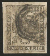 Transvaal 1870-71. 1d Greyish Black, Imperative, SACC 20, SG 21. - Transvaal (1870-1909)