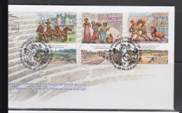 ISRAEL -  2017- ROMAN ARENES SET OF 3 ON ILLUSTRATED FDC  - FDC