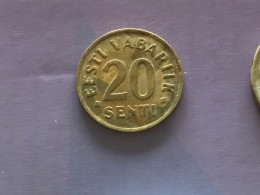 Münze Münzen Umlaufmünze Estland 20 Senti 1992 - Estonie