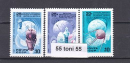 1987 Space - Cosmonautics Day 3v.- MNH USSR - Russia & USSR